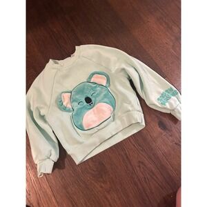 H&M Kids squishmallow Koala Face Sweatshirt Long Sleeve Size 5-6Y